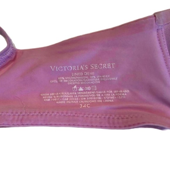 Victoria’s Secret Lilac 34 C Push Up T-Shirt Bra - Picture 7 of 8